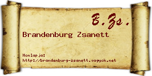 Brandenburg Zsanett névjegykártya
